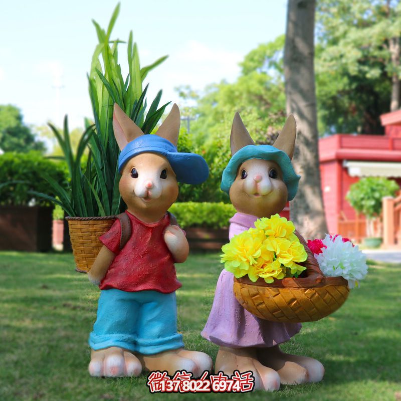 玻璃鋼兔子雕塑，只有可愛(ài)而不失大氣！