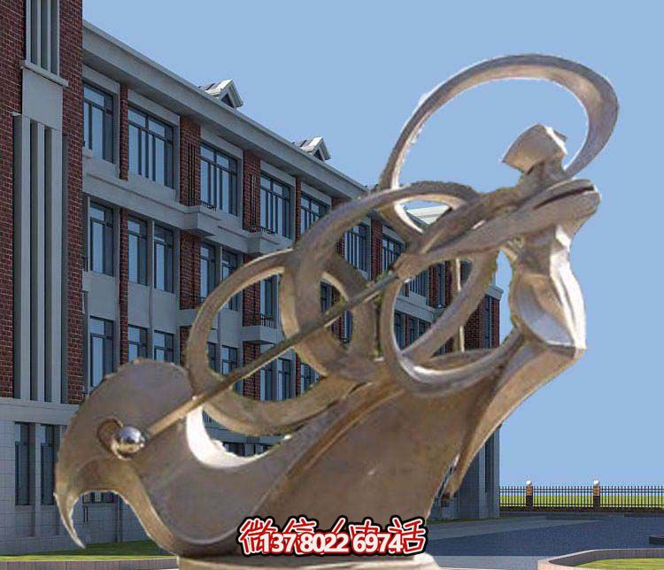 不銹鋼抽象高爾夫球雕塑，點(diǎn)綴景區(qū)園林