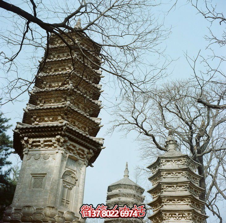 仿古石雕舍利塔，傳承古老文化