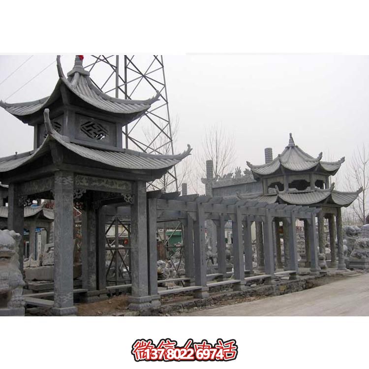 精美石雕，時尚的大理石長廊營造絕美的戶外公園雕塑