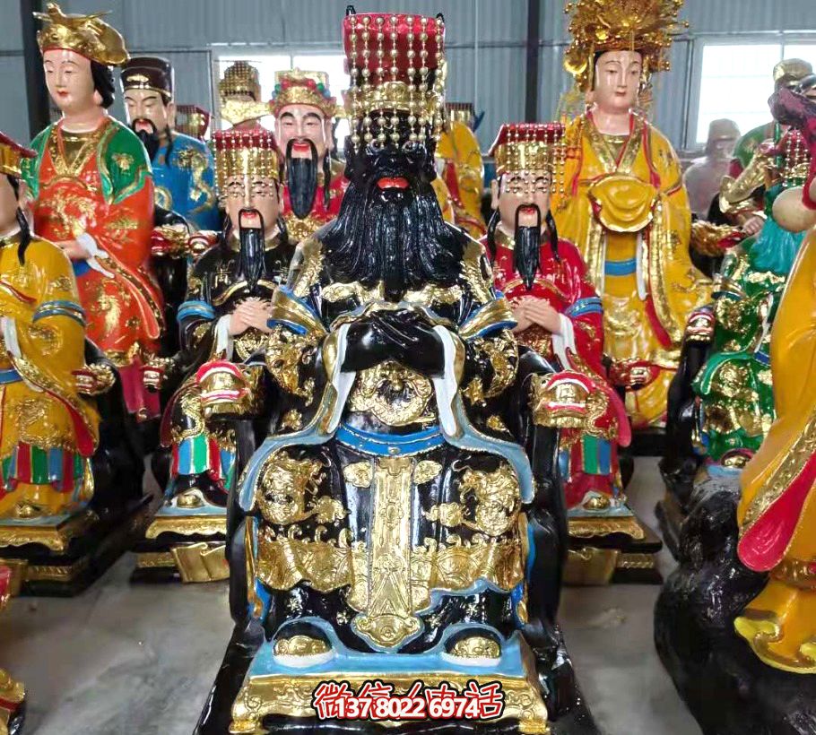 玻璃鋼彩繪龍王雕塑，傳承古老文化