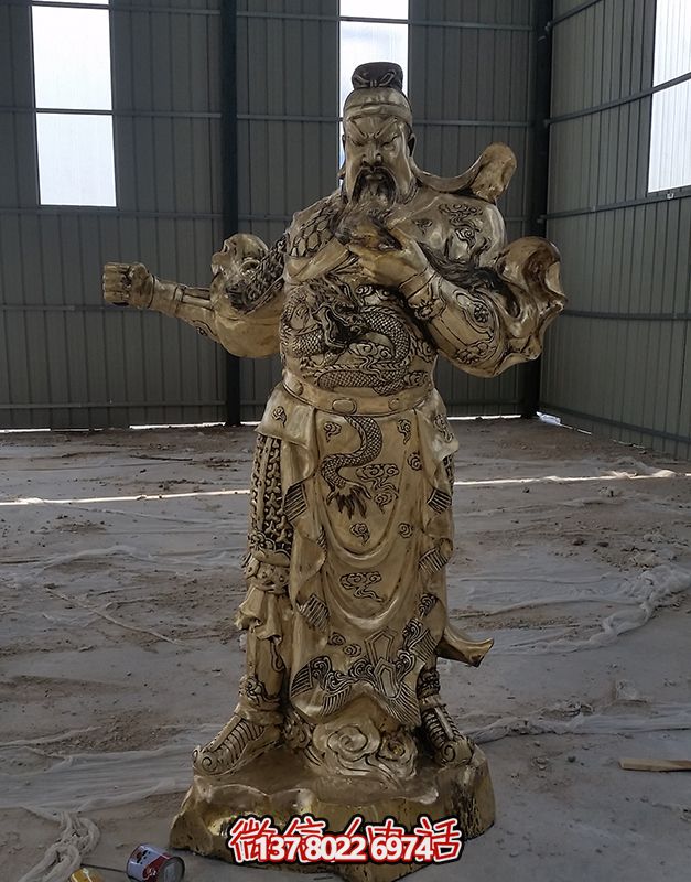 開業(yè)大吉，關(guān)公佛像黃銅雕塑，招財進寶