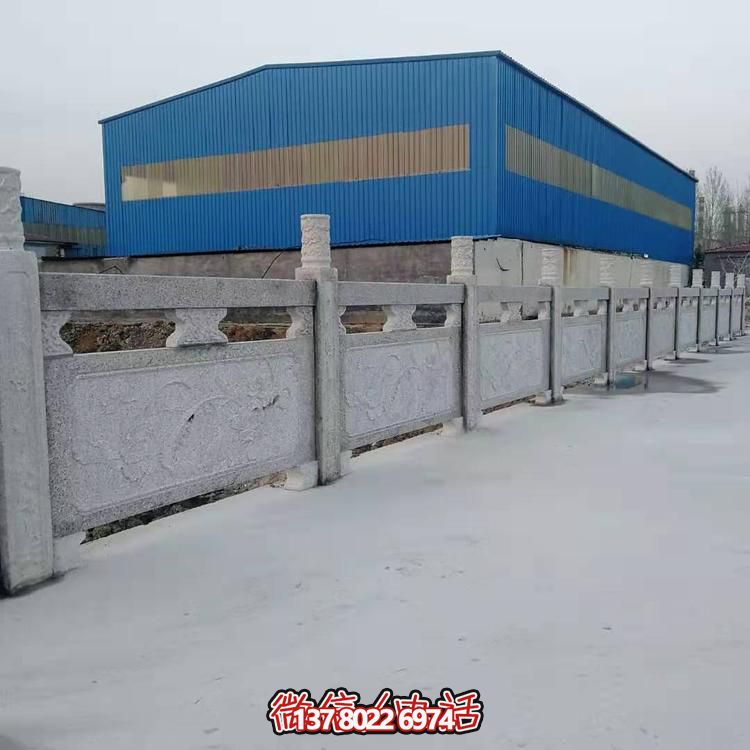 大理石護(hù)欄雕塑，為您的戶外河道增添美觀