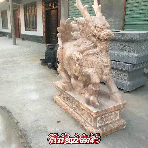 高端定制大理石石雕獅子雕塑，裝點(diǎn)大型庭院、別墅、門口，招財(cái)又安全