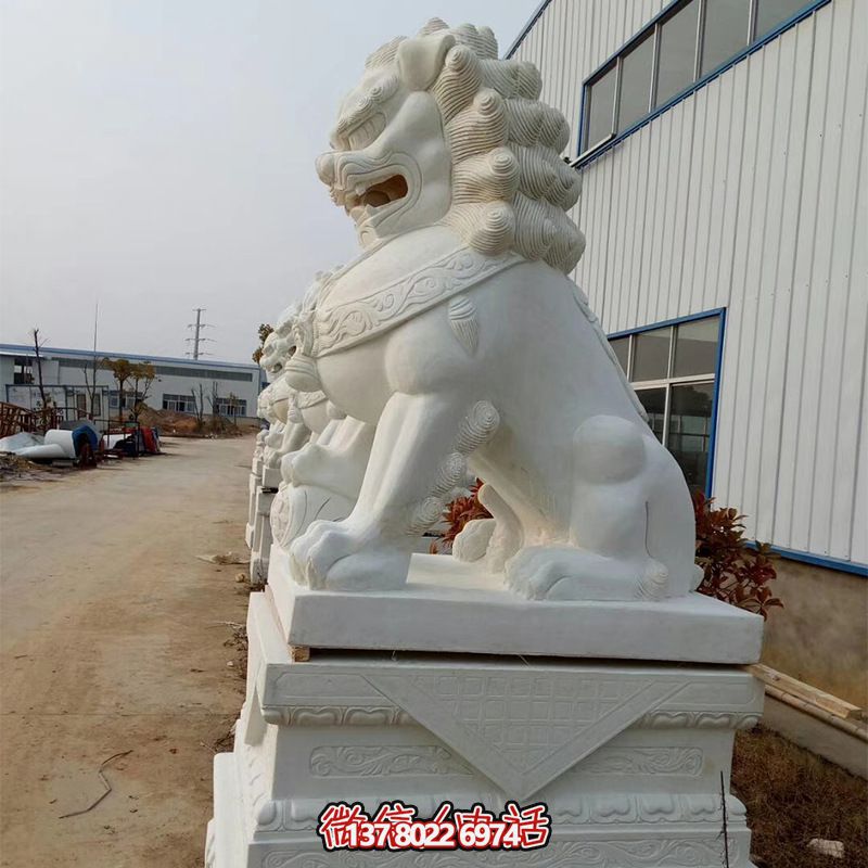 高品質(zhì)石雕麒麟雕塑，點(diǎn)綴企業(yè)公司大門口，增添鎮(zhèn)宅財(cái)運(yùn)