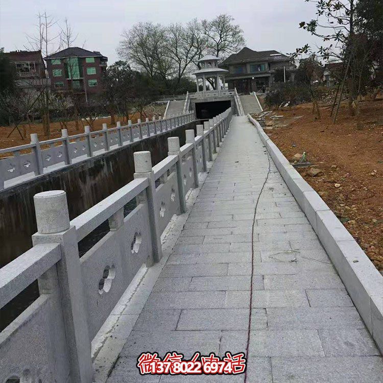 精美大理石護欄雕塑，點綴河道戶外環(huán)境