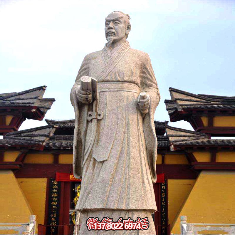 廣場(chǎng)學(xué)?;▓@砂巖石戰(zhàn)國(guó)時(shí)期思想家孟子雕塑像 廣場(chǎng)學(xué)校花園砂巖石戰(zhàn)國(guó)時(shí)期思想家孟子雕塑像
