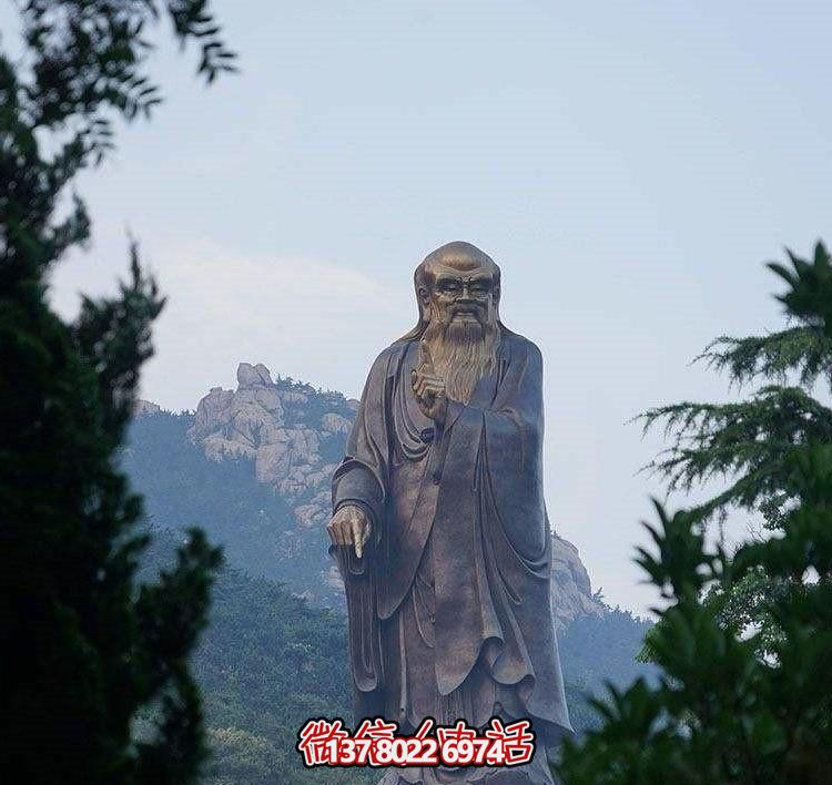 戶外大型鑄銅老子雕像，仿古做舊古代名人擺件